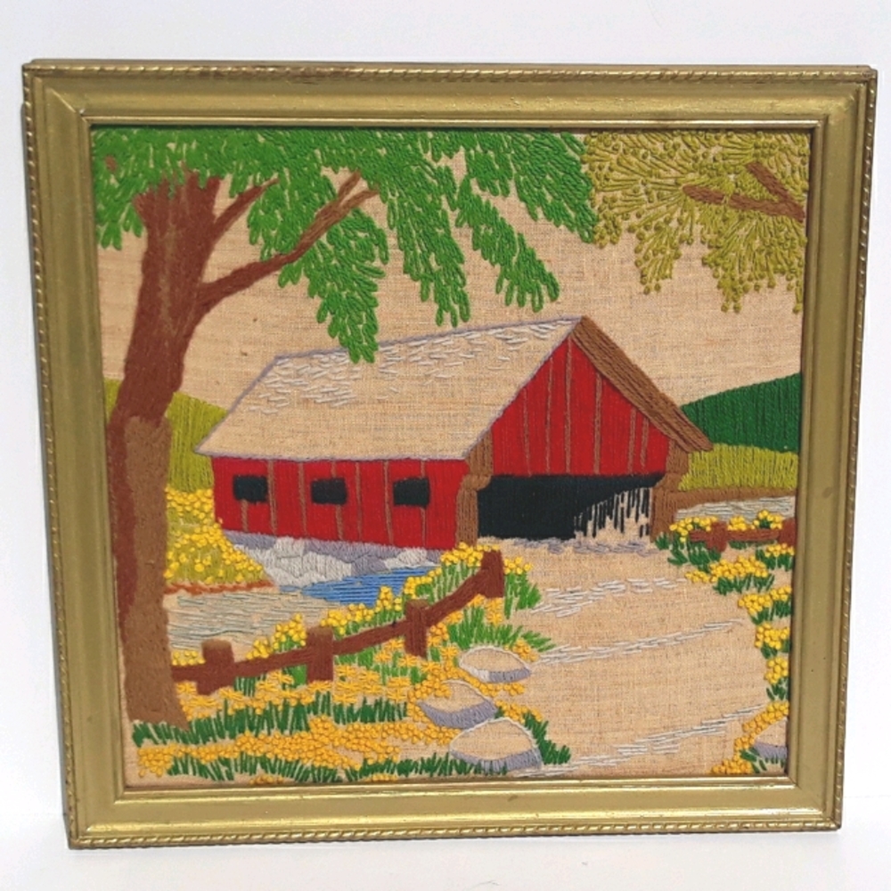 Yarn Art Barn 1976 Framed